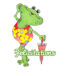 Gif animé félicitations grenouille